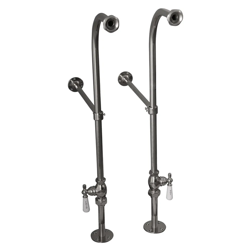 Duet 67″ Cast Iron Double Roll Top Tub Kit – Polished Chrome Accessories