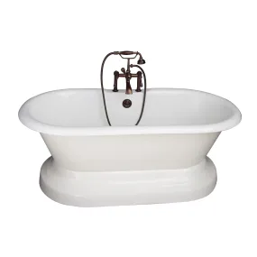 Duet 67" Cast Iron Double Roll Top Tub Kit-Oil Rubbed Bronze Accessories