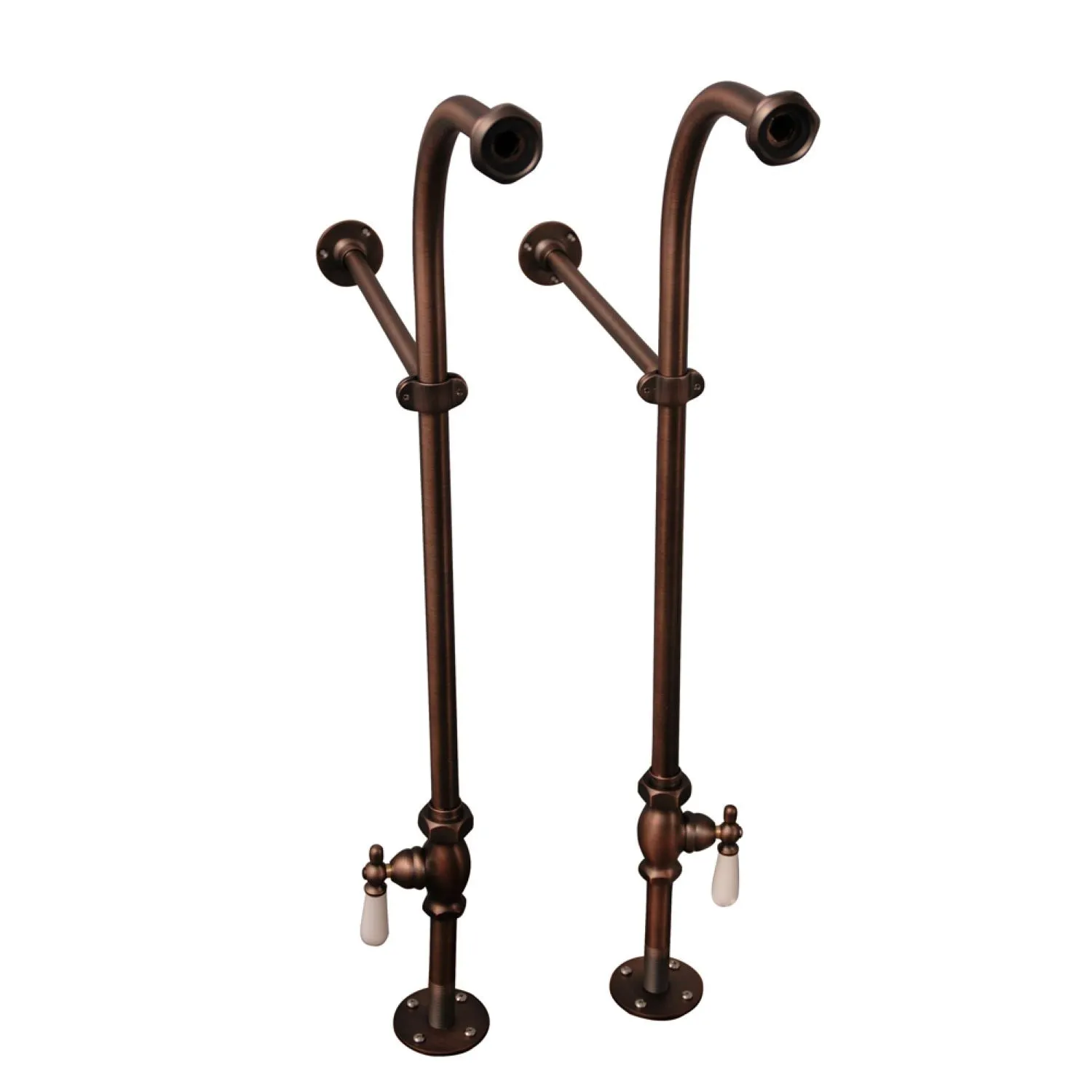 Duet 67" Cast Iron Double Roll Top Tub Kit-Oil Rubbed Bronze Accessories