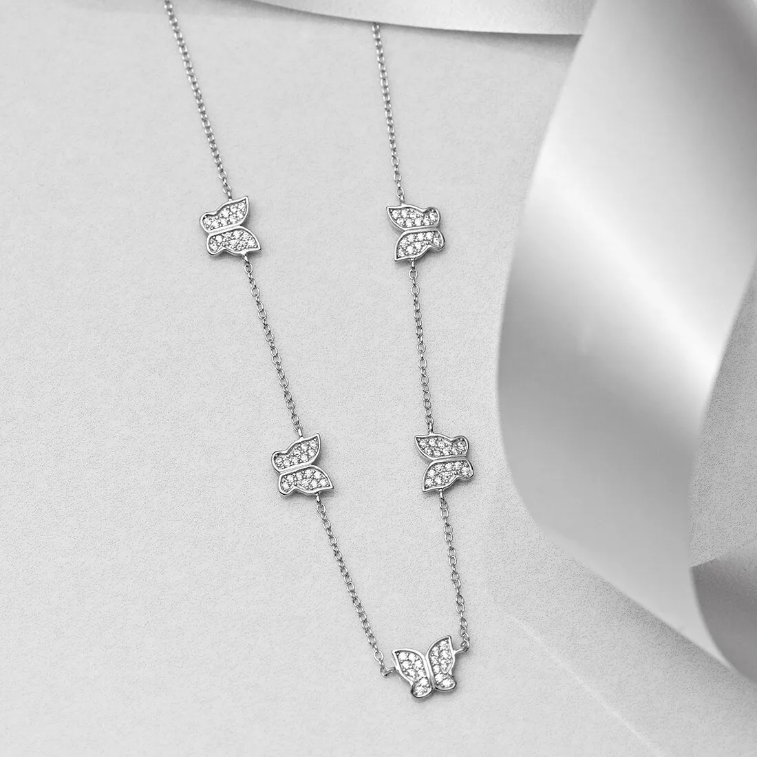 Free Like A Butterfly 925 Silver Necklace