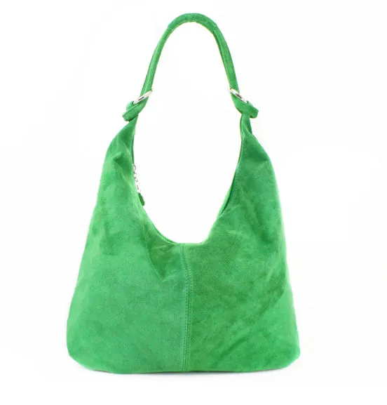 FREYA -  Suede slouch shoulder bag