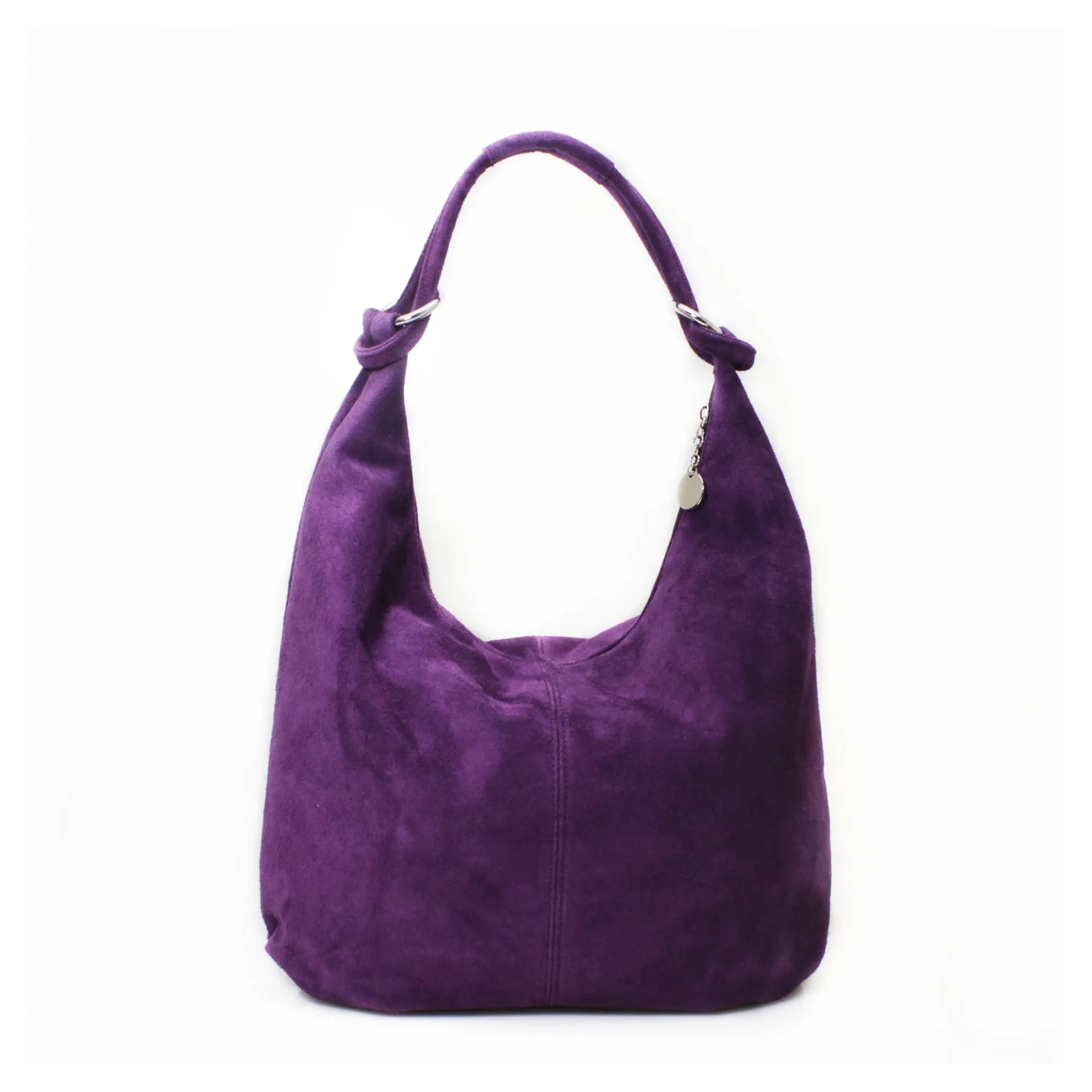 FREYA -  Suede slouch shoulder bag