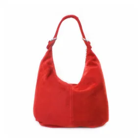 FREYA -  Suede slouch shoulder bag