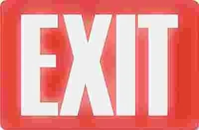 Glow In The Dark Sign 8 X 12 Red Glow Exit