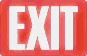 Glow In The Dark Sign 8 X 12 Red Glow Exit