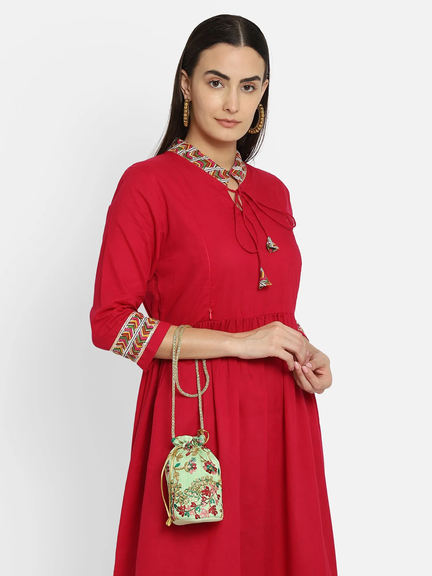 Green Designer Potli Bag