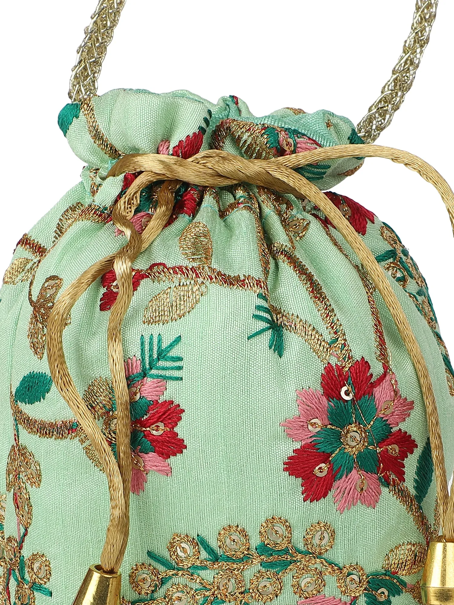 Green Designer Potli Bag