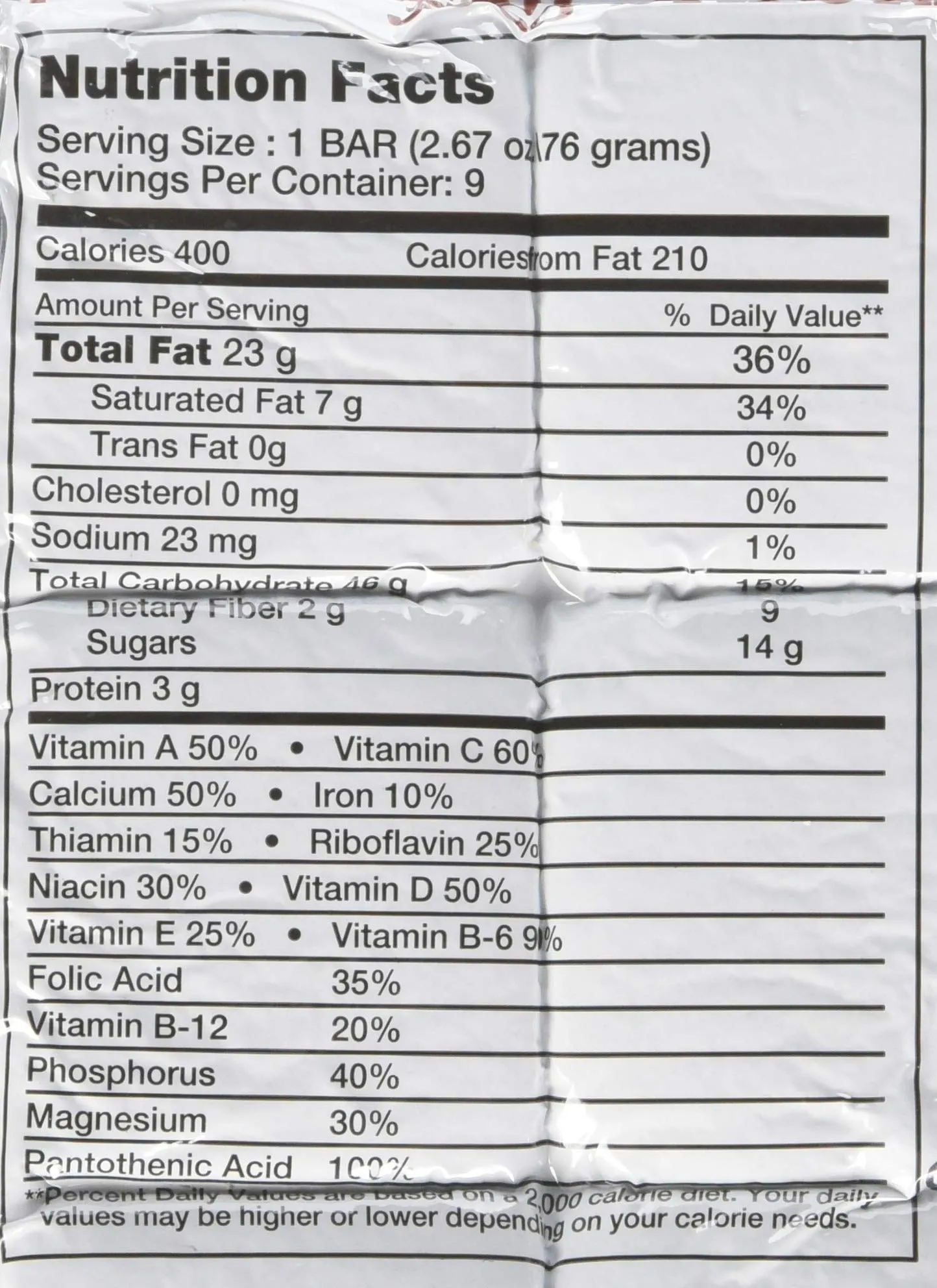 Grizzly Gear Emergency Food Rations 5 Pack - 3600 Calorie Bar - 15 Day Supply