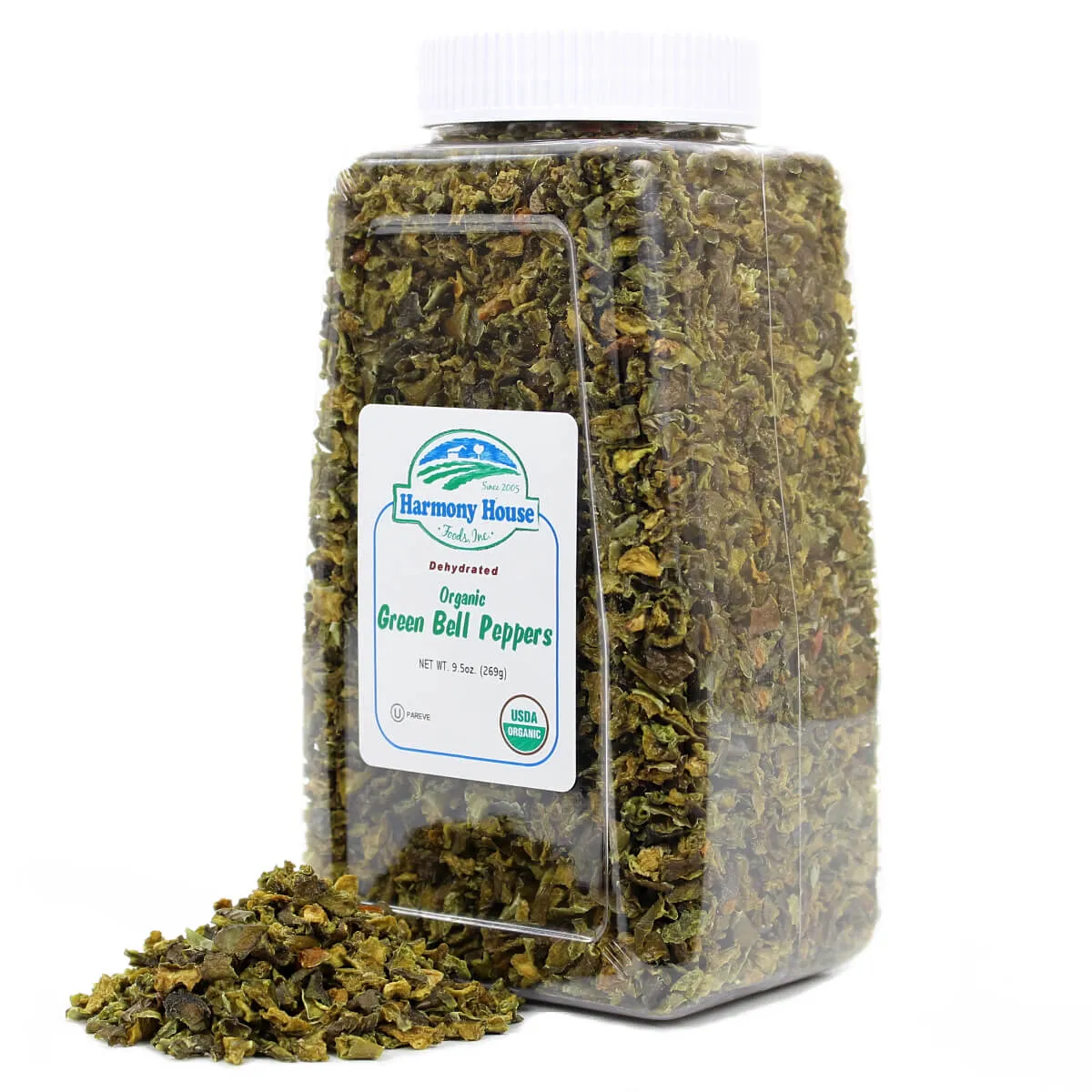 Harmony House Organic Dried Green Bell Peppers (9.5 oz)