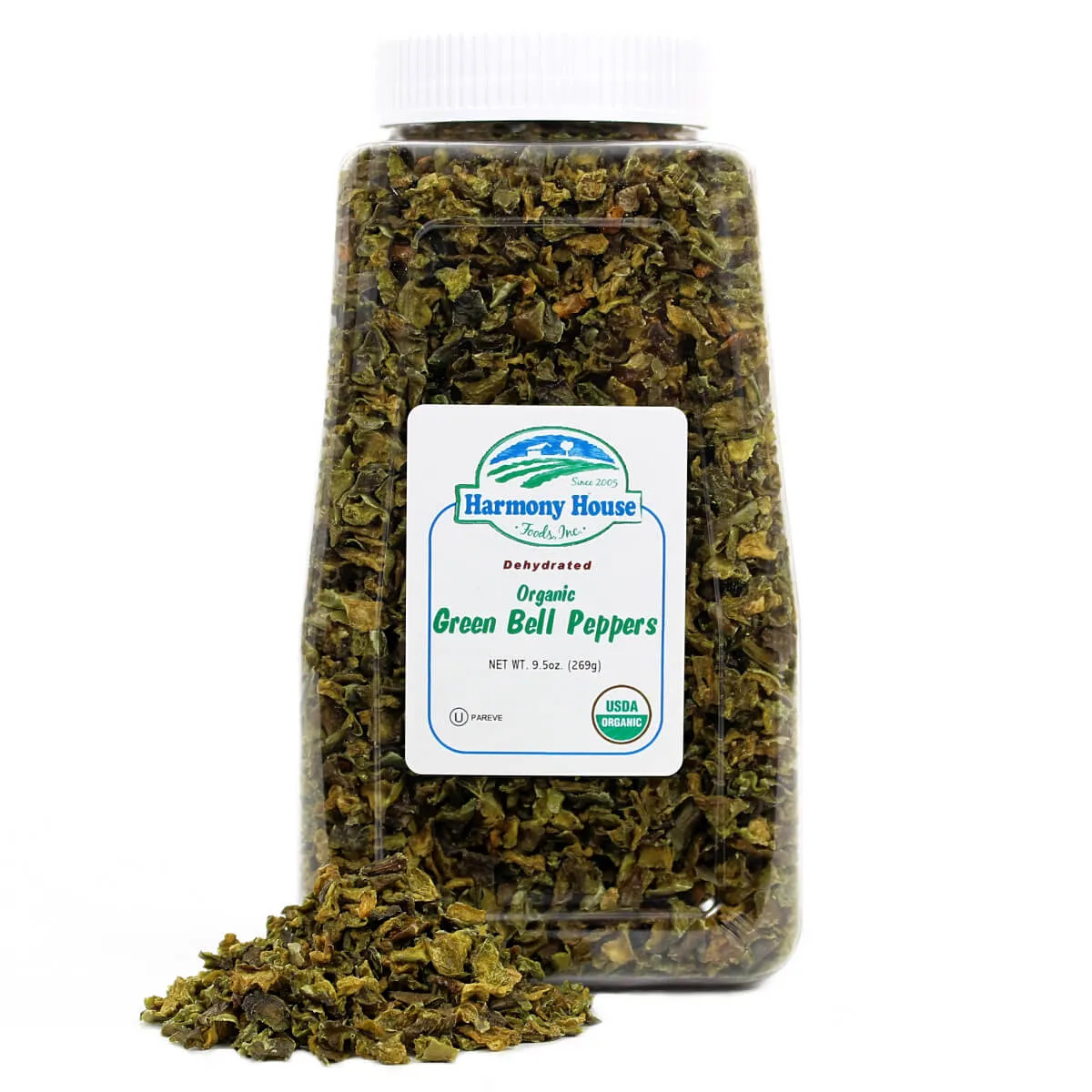 Harmony House Organic Dried Green Bell Peppers (9.5 oz)