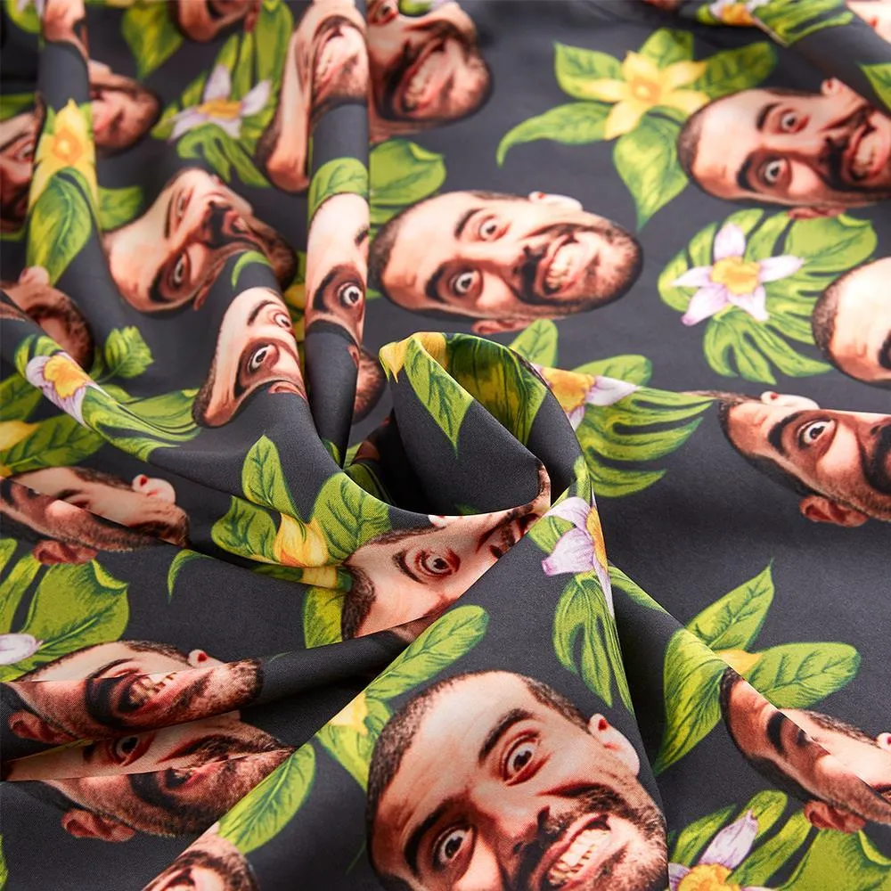 Hawaiian Shirt Gifts for Husband Personalised Face Shirts Men's Beach Wearing