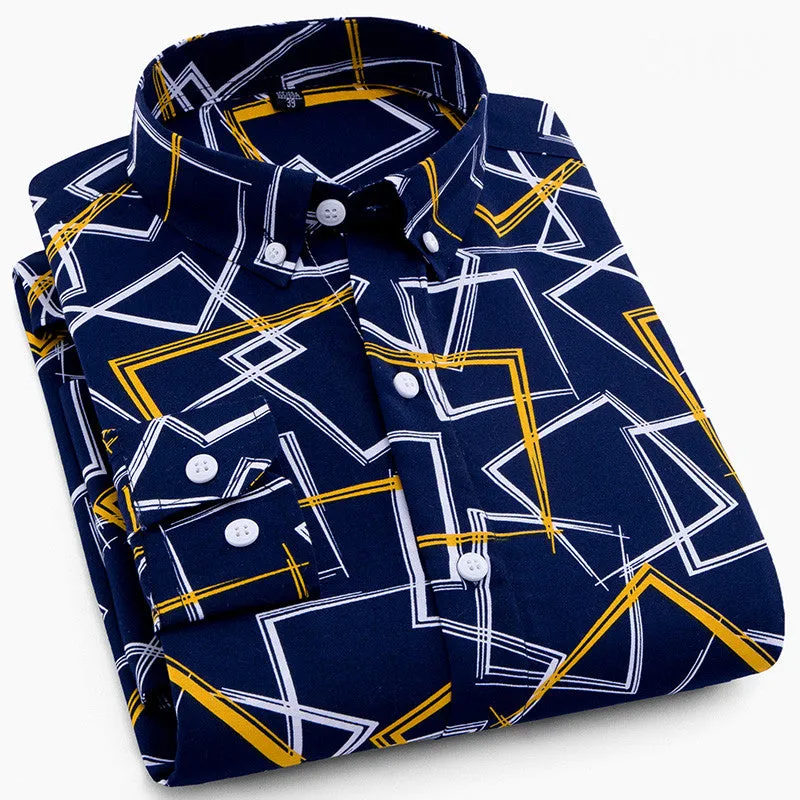 High Quality Geometry Long Sleeve Shirt #810XX