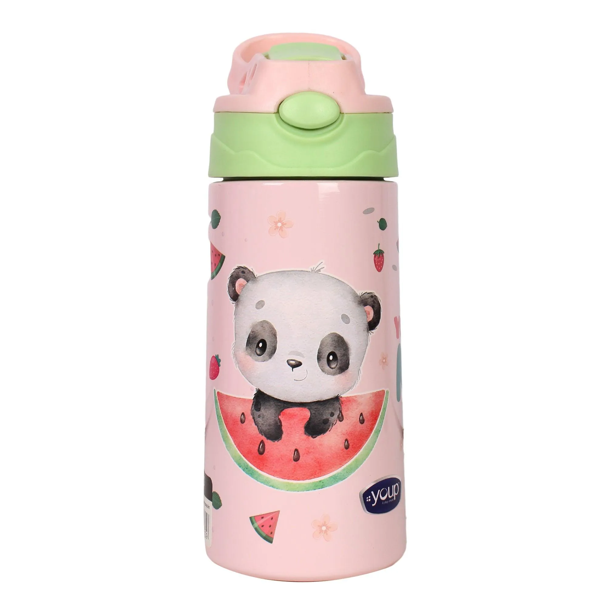 Insulated Dinasour theme kids anti-dust sipper bottle TINKLER - 400 ml Stainless steel
