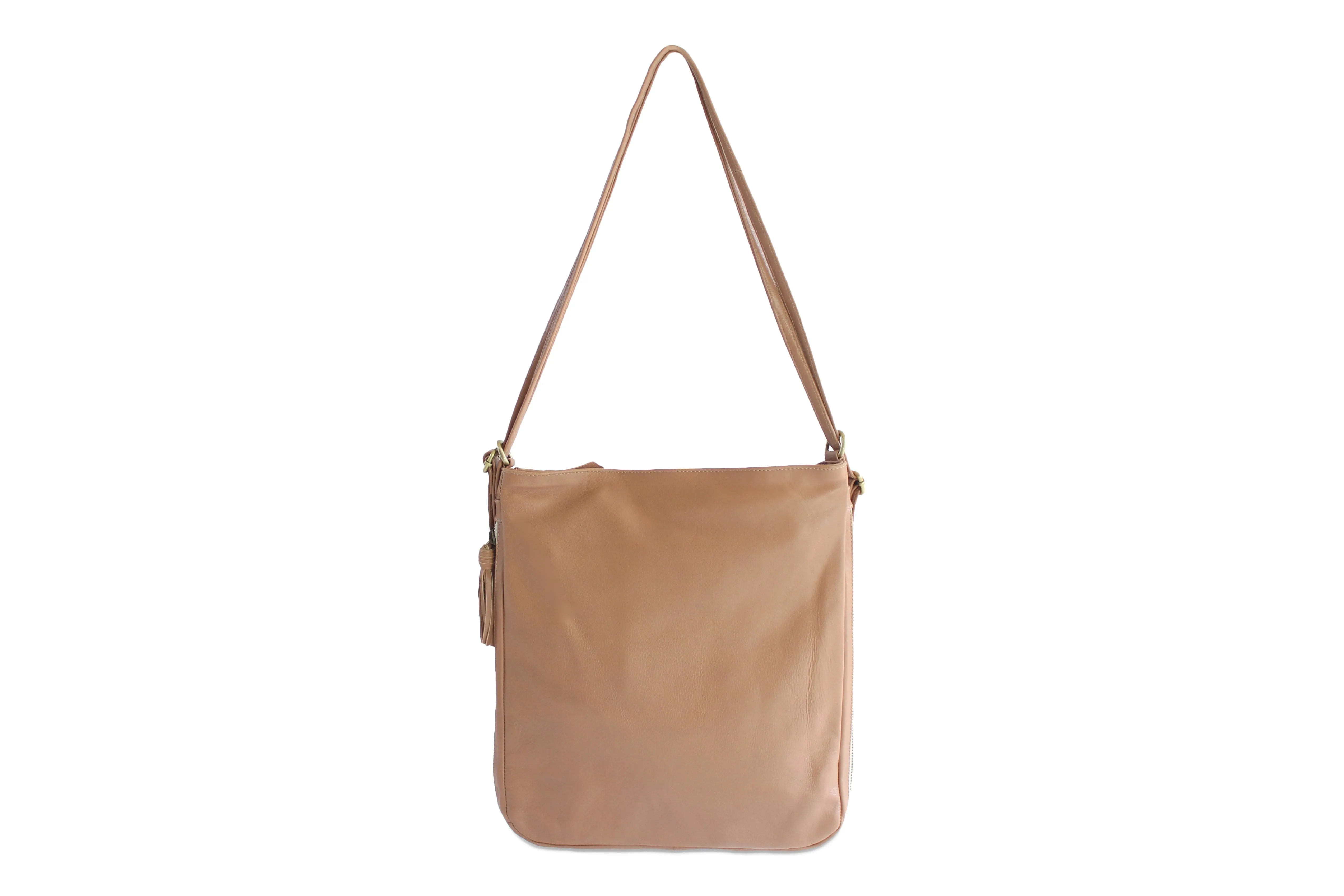 ISABEL LEATHER BACKPACK IN NUDE