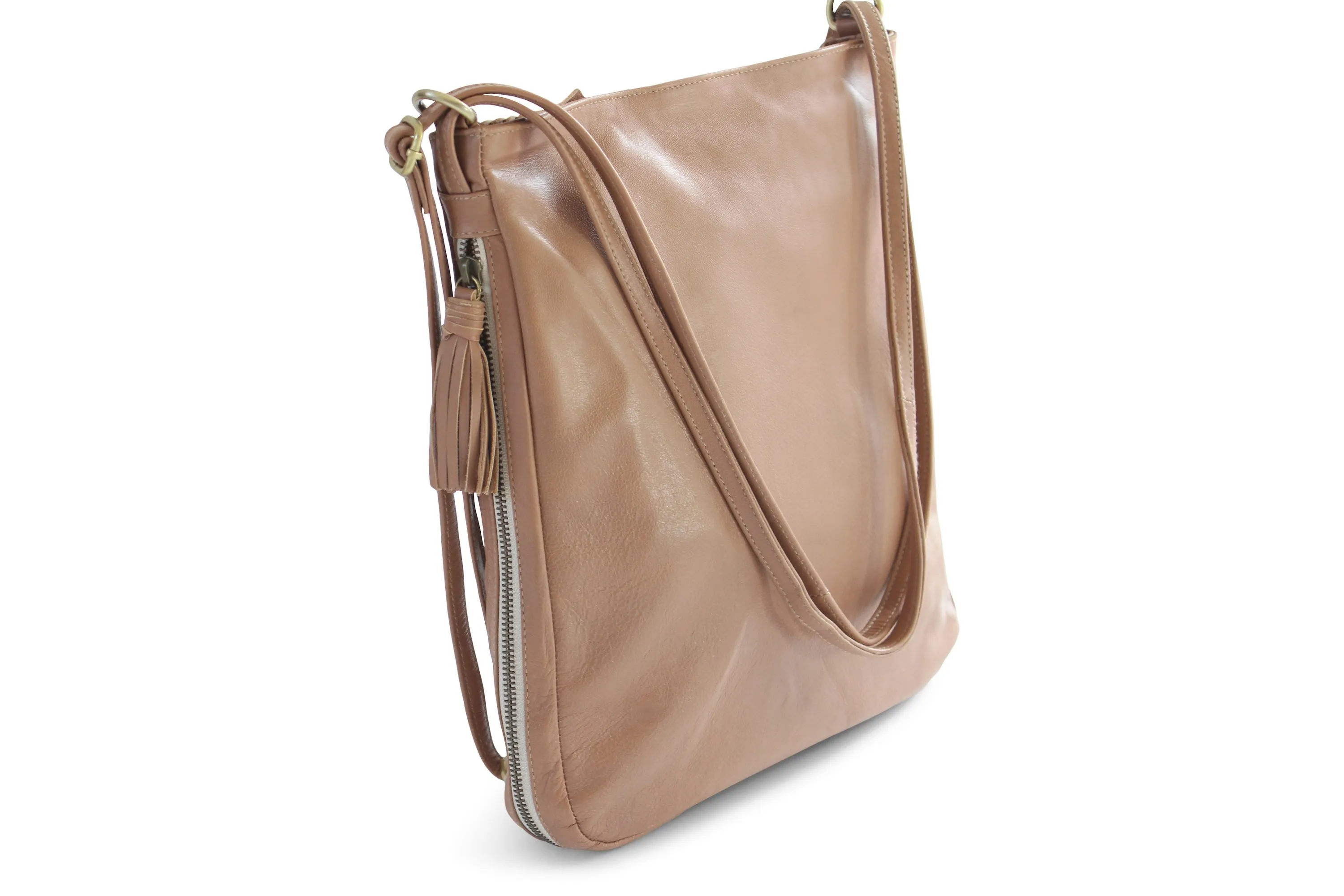 ISABEL LEATHER BACKPACK IN NUDE