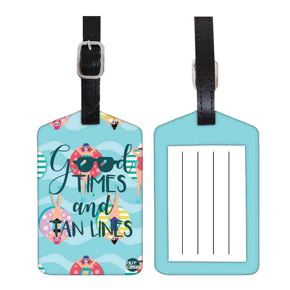 Luggage Tags Set Of 2 -  Good Time And Tan Lines