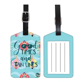 Luggage Tags Set Of 2 -  Good Time And Tan Lines