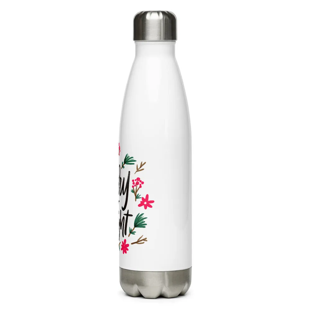 Merry and Bright Stainless Steel Water Bottle