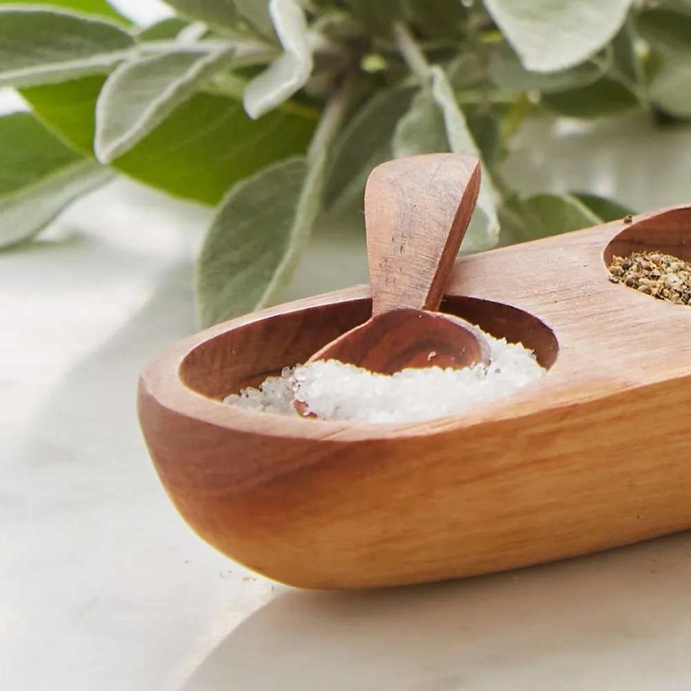 Mini Wood Spice Tray Set