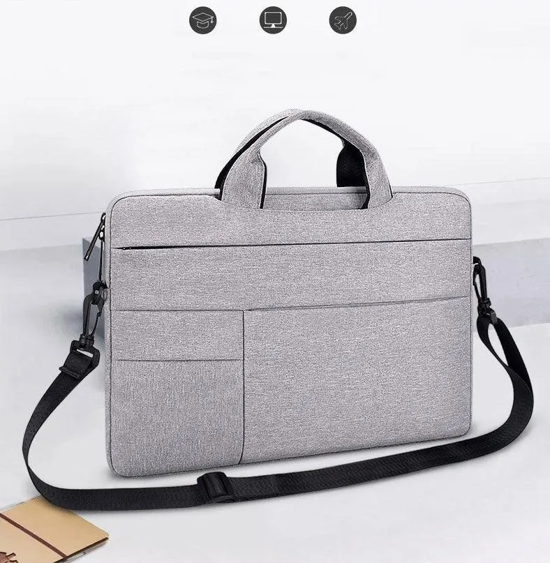 Office Travel 15.6 Inch Waterproof Custom Laptop Bag-Grey