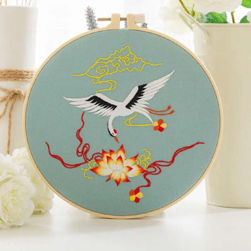 Oriental Design Hand Embroidery Kit 20cm