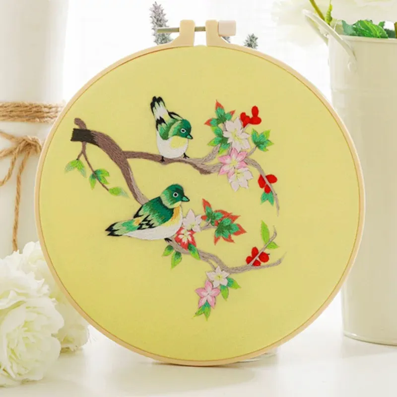 Oriental Design Hand Embroidery Kit 20cm