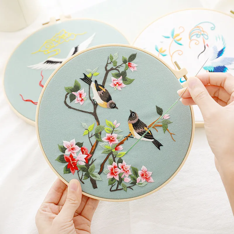 Oriental Design Hand Embroidery Kit 20cm