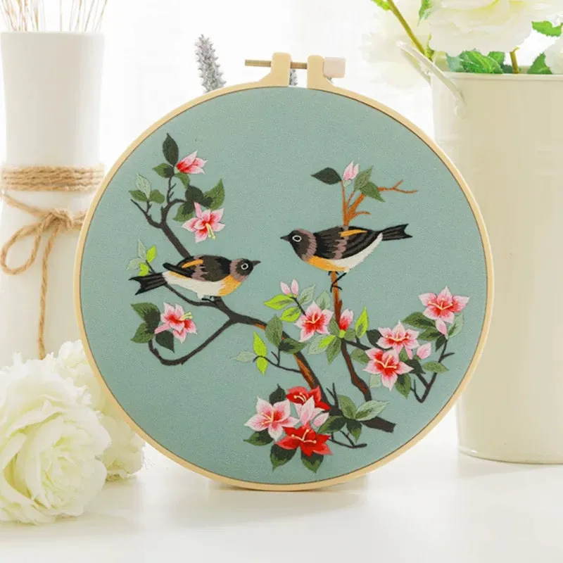 Oriental Design Hand Embroidery Kit 20cm