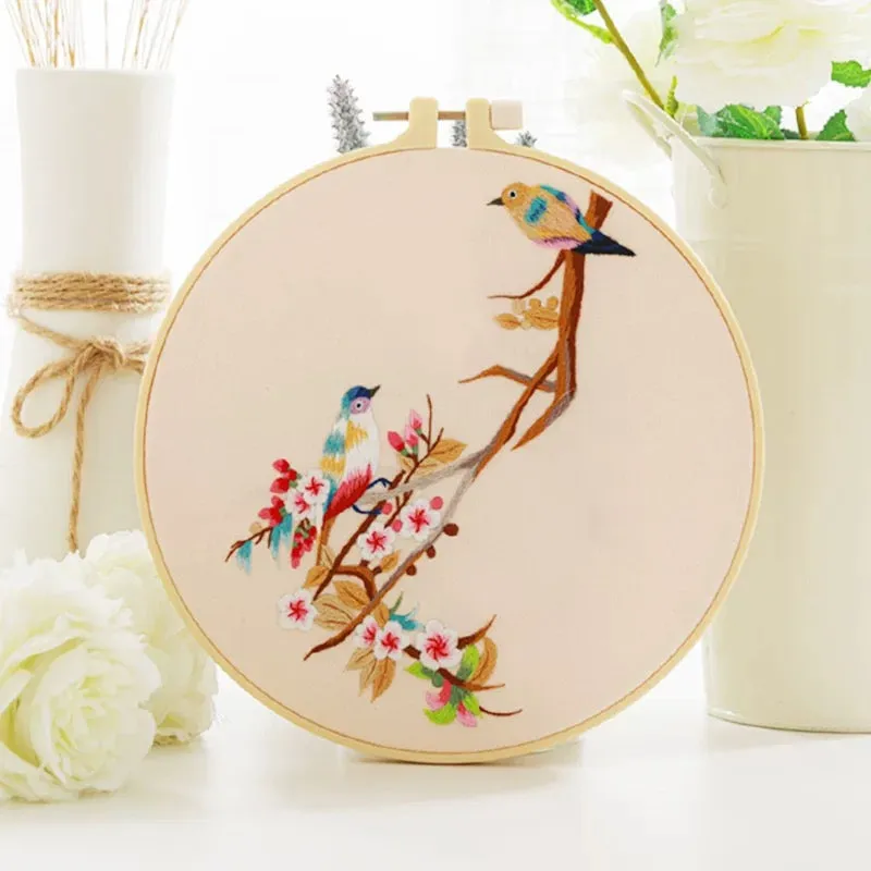 Oriental Design Hand Embroidery Kit 20cm