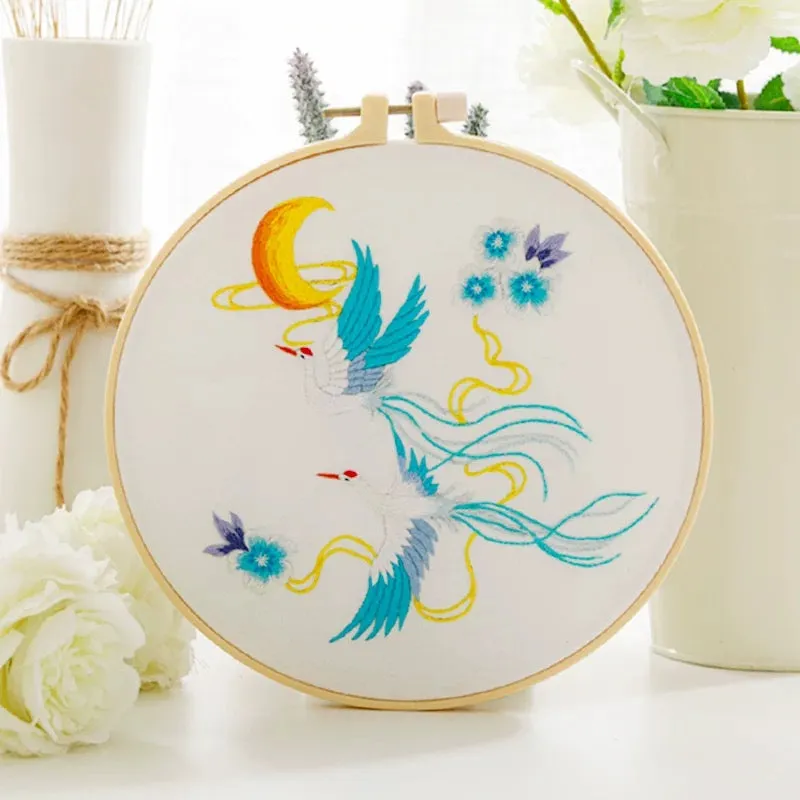 Oriental Design Hand Embroidery Kit 20cm