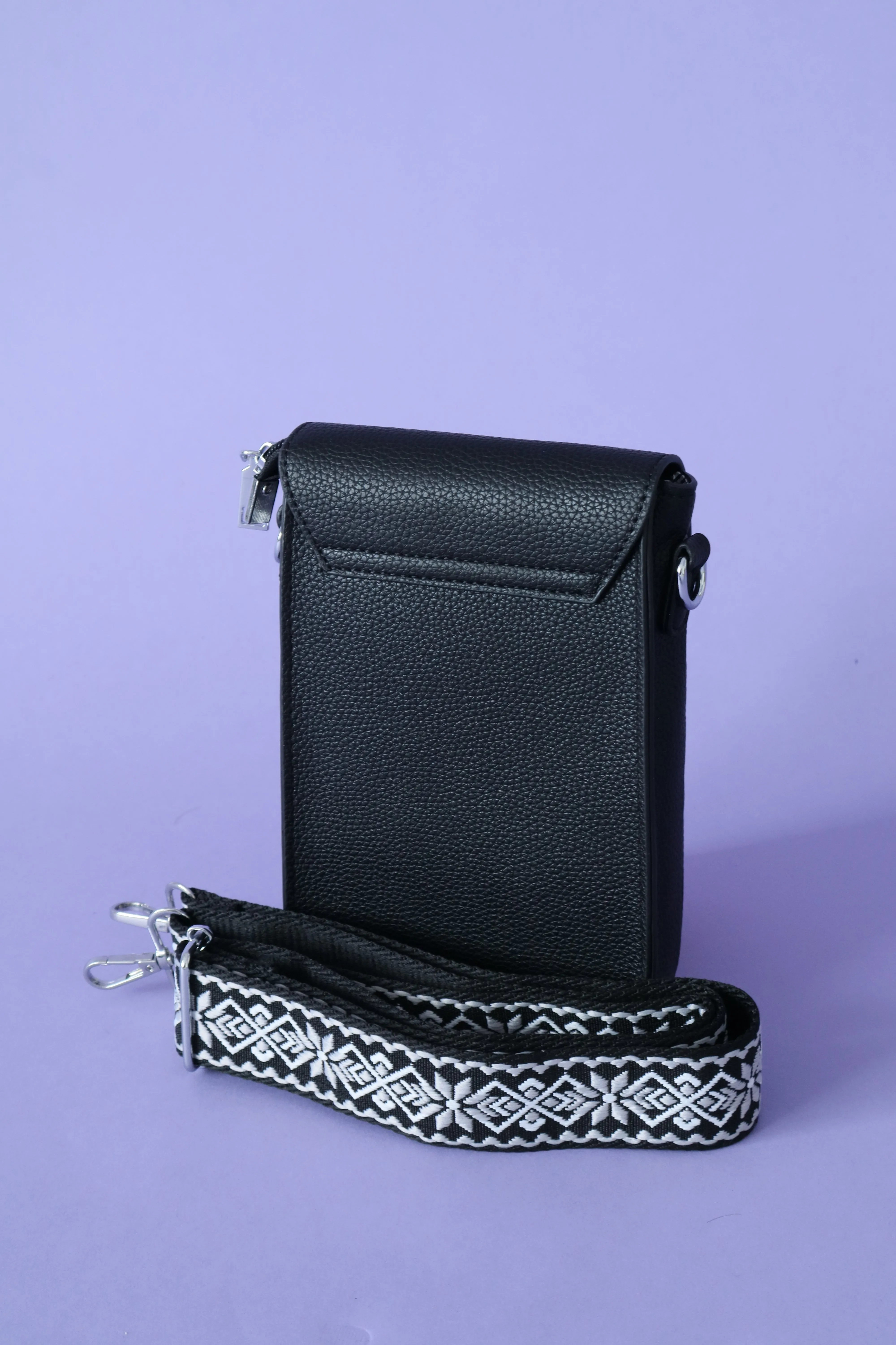 Phoebe Phone Bag in Black