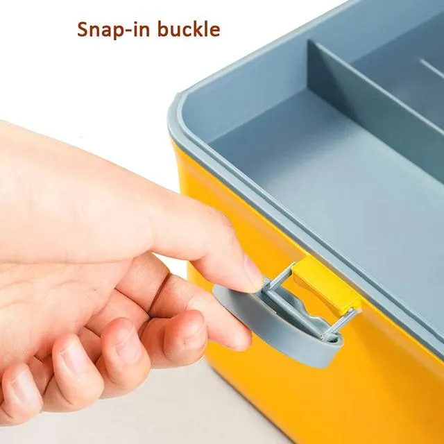 Portable Handle Double Layer Medicine Storage Box