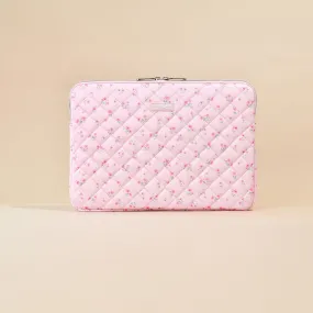 Quilted Ditsy Floral Pink Laptop Sleeve