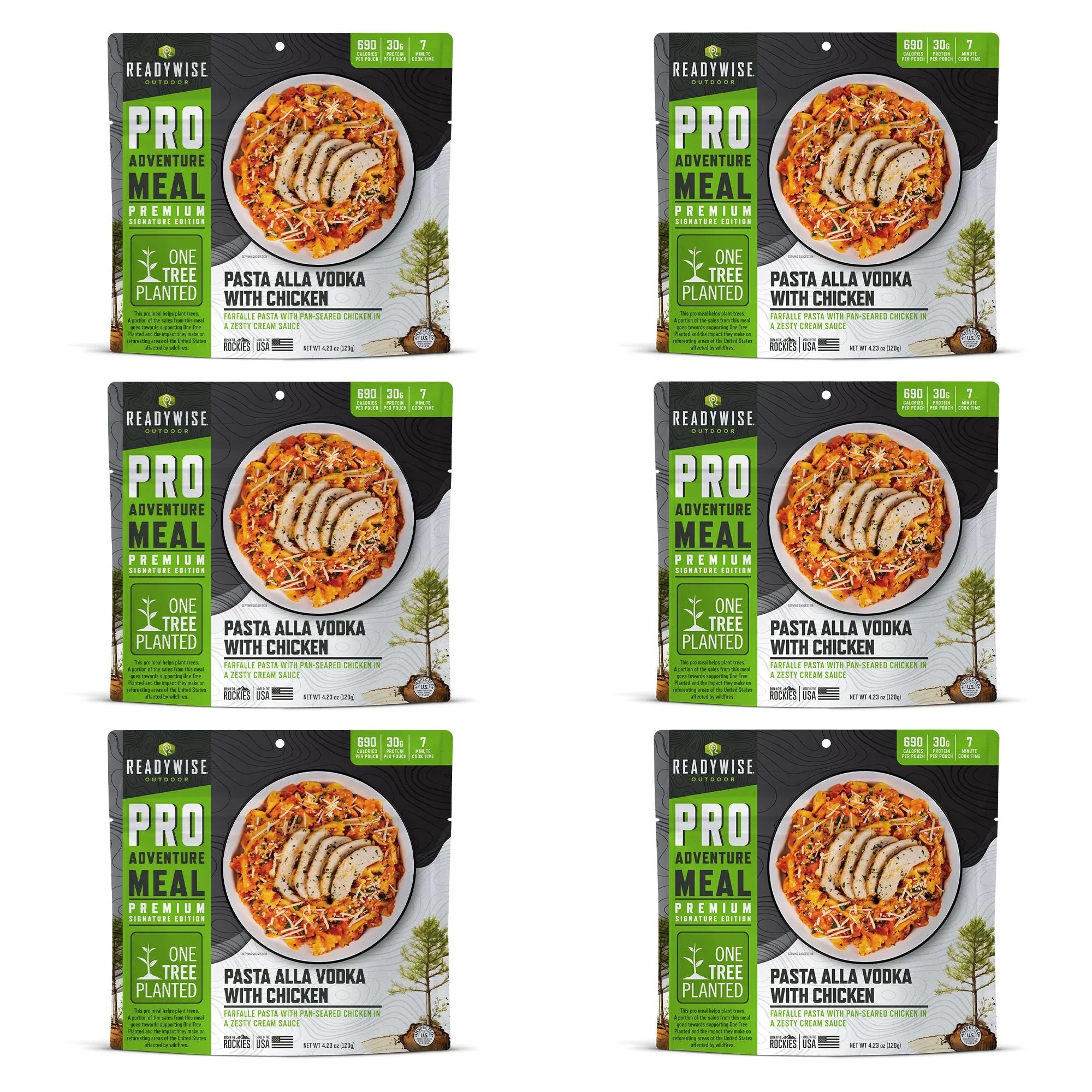 ReadyWise - Pro Adventure Meal Farfalle alla Vodka with Chicken - 6 Pack