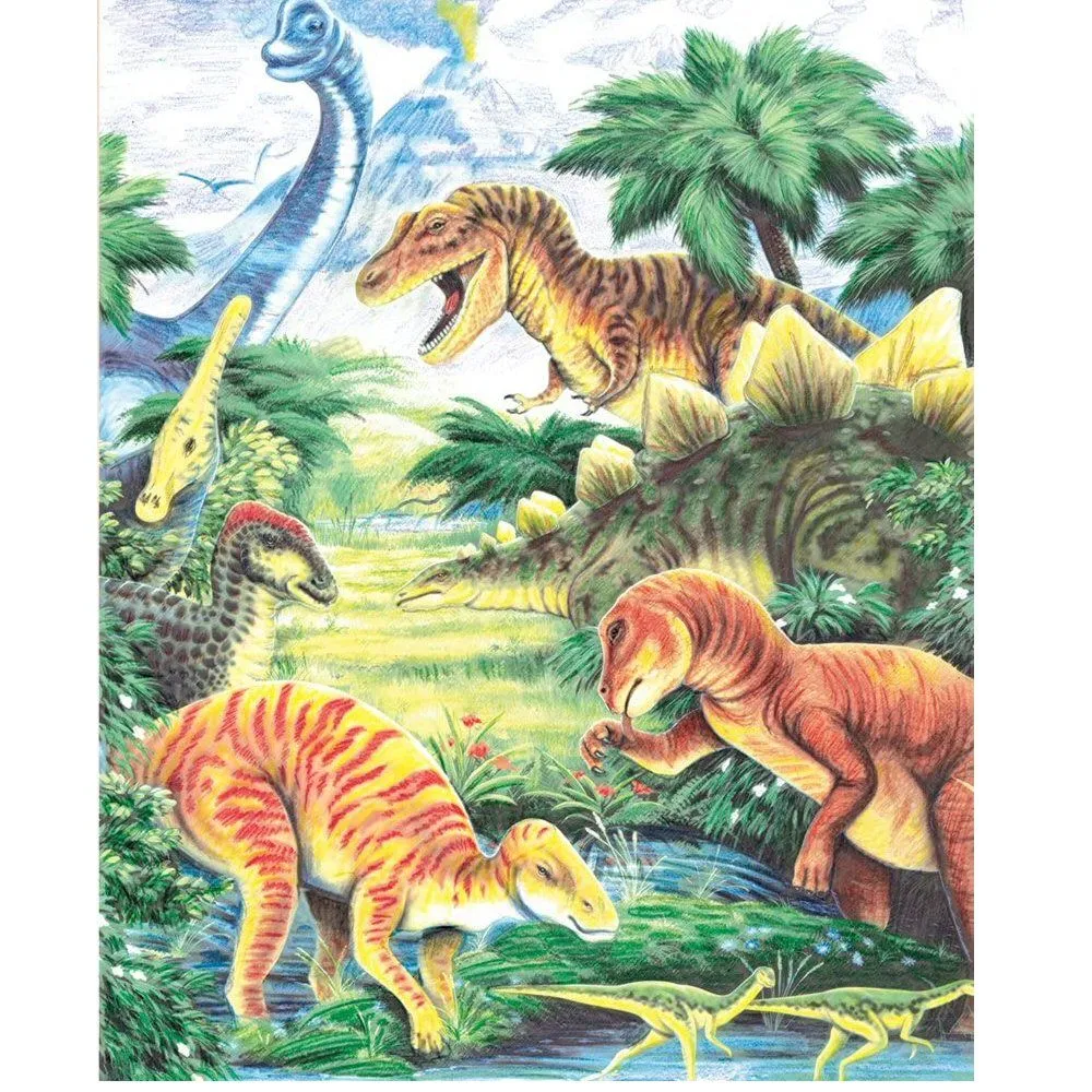 Royal & Langnickel Colour Pencil by Numbers Dinosaurs Day Design Set