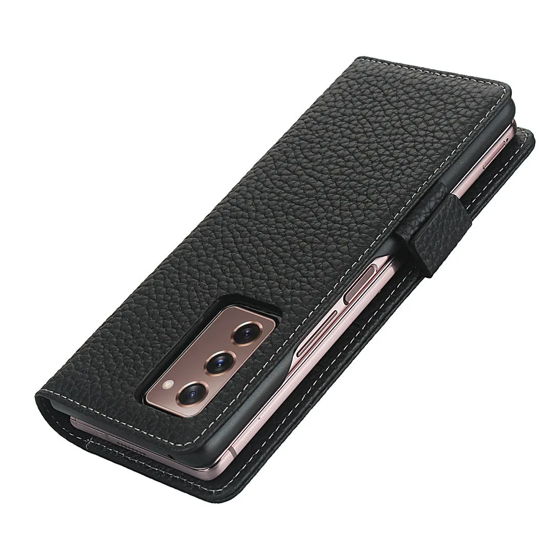 Samsung Galaxy fold 2 Black Shockproof phone case for card slot wallet