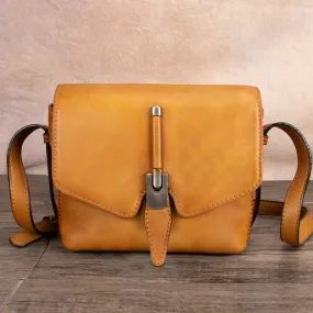 Small Ladies Brown Leather Satchel Bag Purse Crossbody Bag For Women