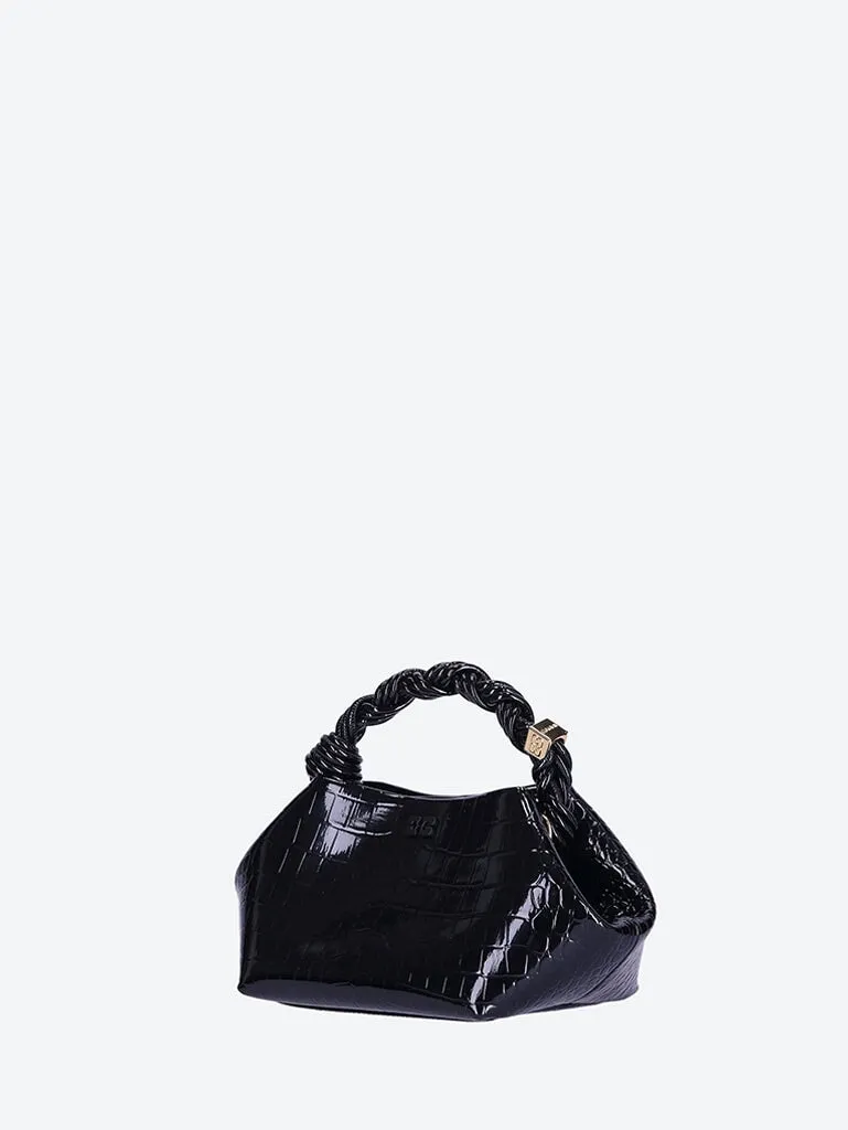 Small patent croco ganni bou bag