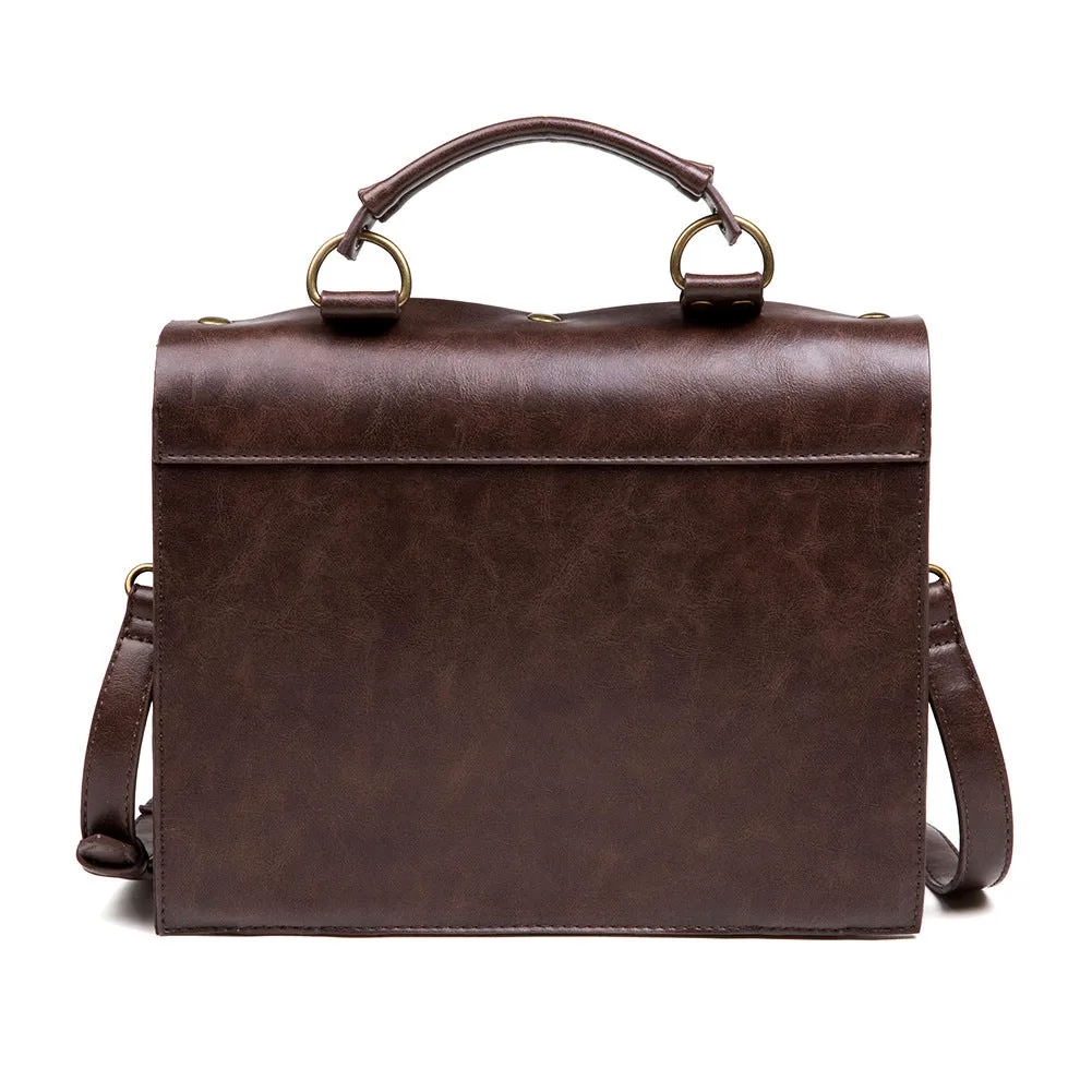 Steampunk Messenger Bag Leather Retro Briefcase Gothic Costume Accessory