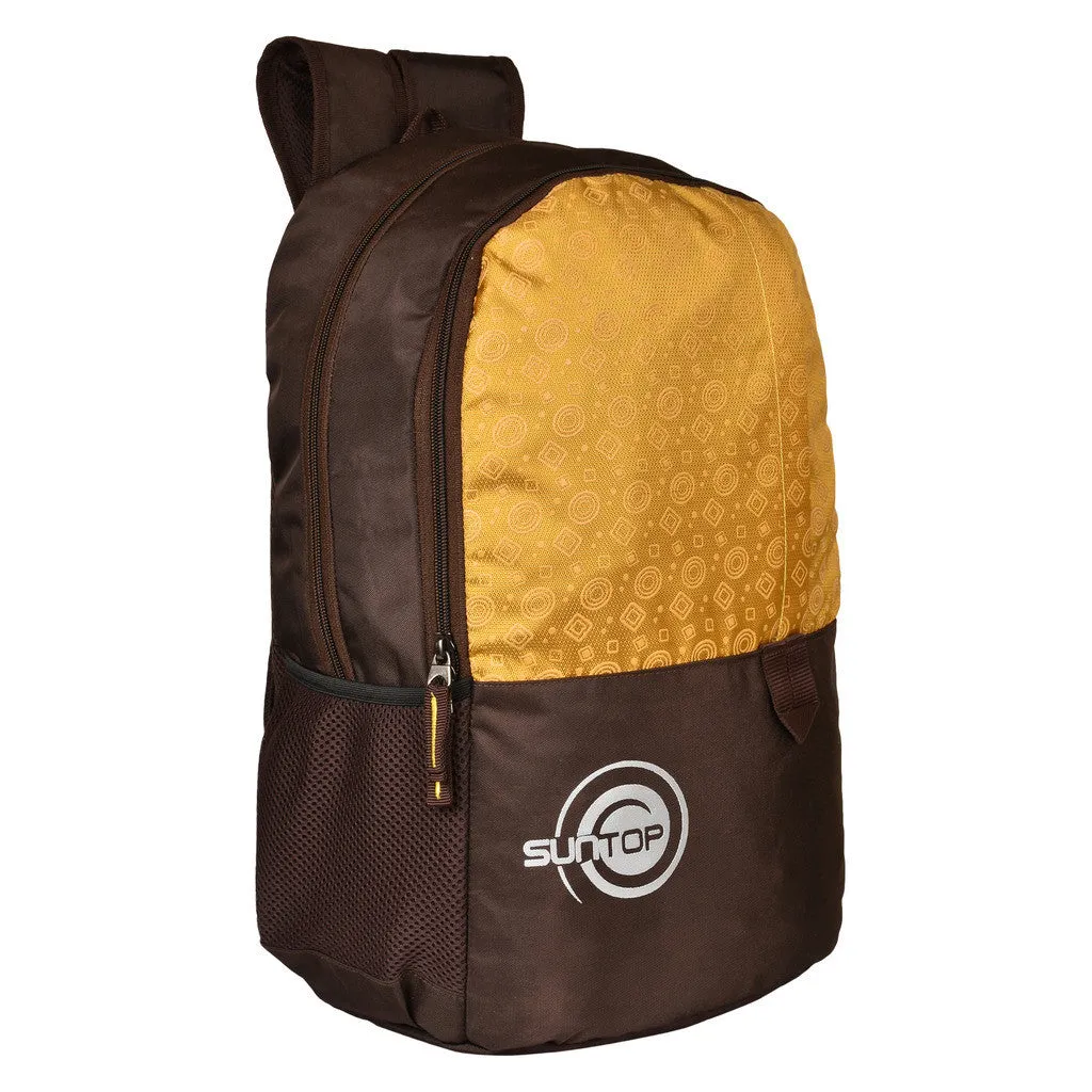 Suntop Pixel Daypack Bag Waterproof Fabric 24 L BackpackŒæ(Brown and Mustard Yellow)