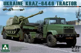 Takom 2019 Ukraine KrAZ-6446 Tractor w/ChMZAP-5247G Semi Trailer 1/35 Model Kit