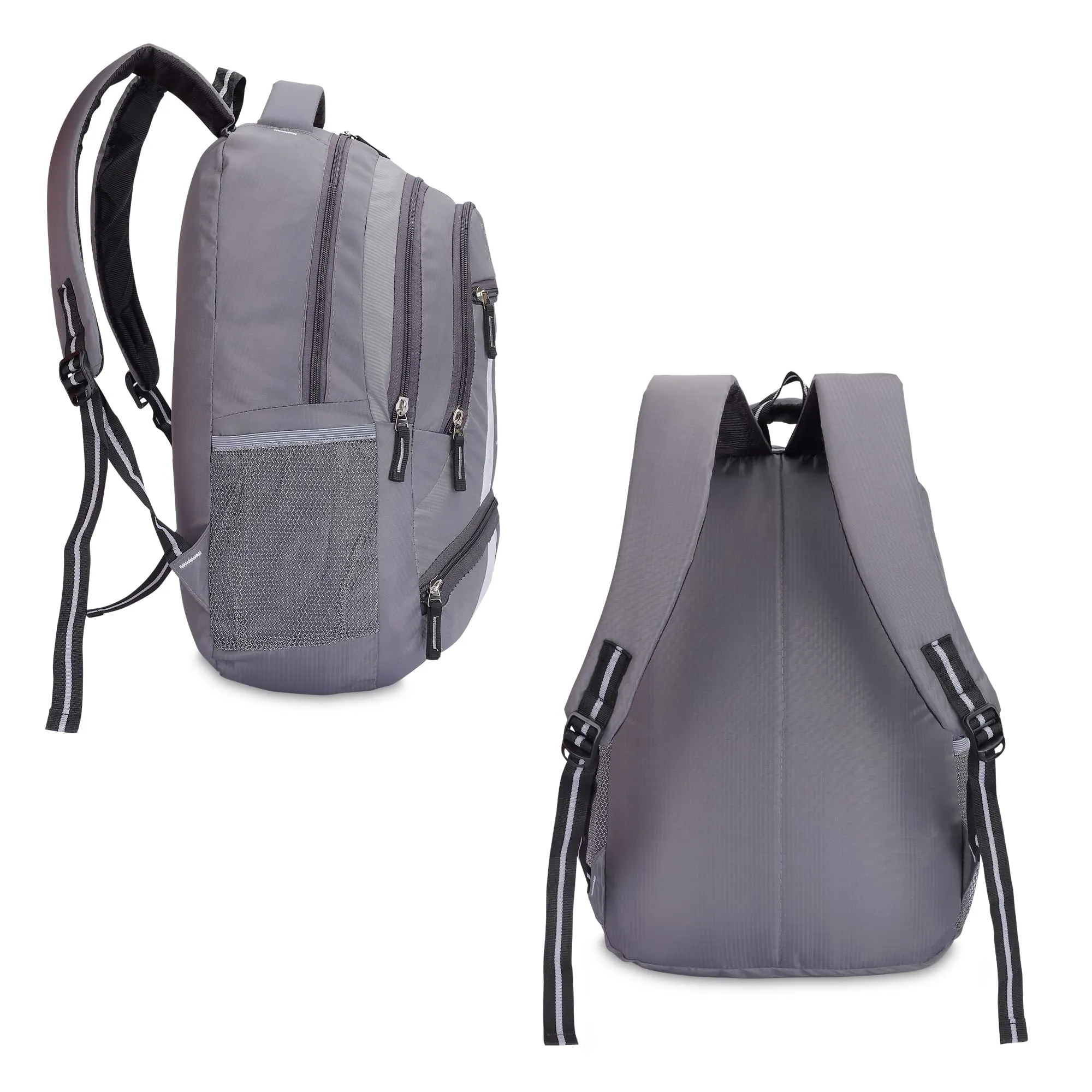 THE CLOWNFISH Moxie Series Polyester 25 Litres Unisex Travel Laptop Backpack for 14 inch Laptop (Grey)
