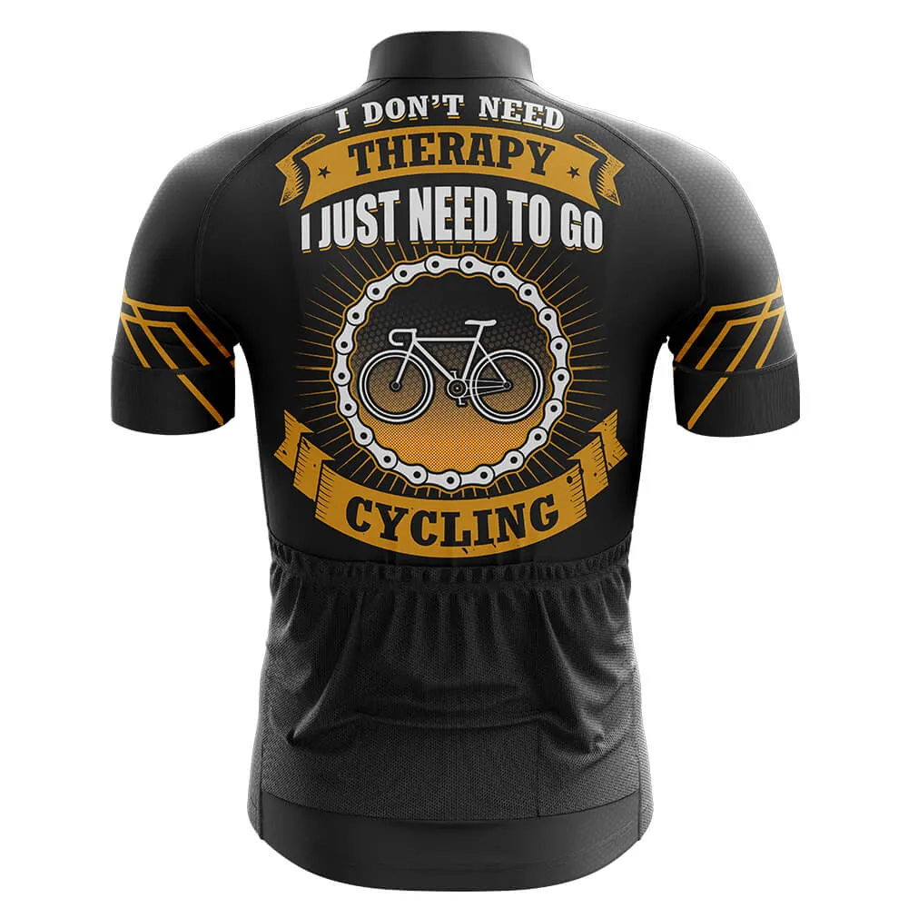 Therapy Black Men's Short Sleeve Cycling Jersey