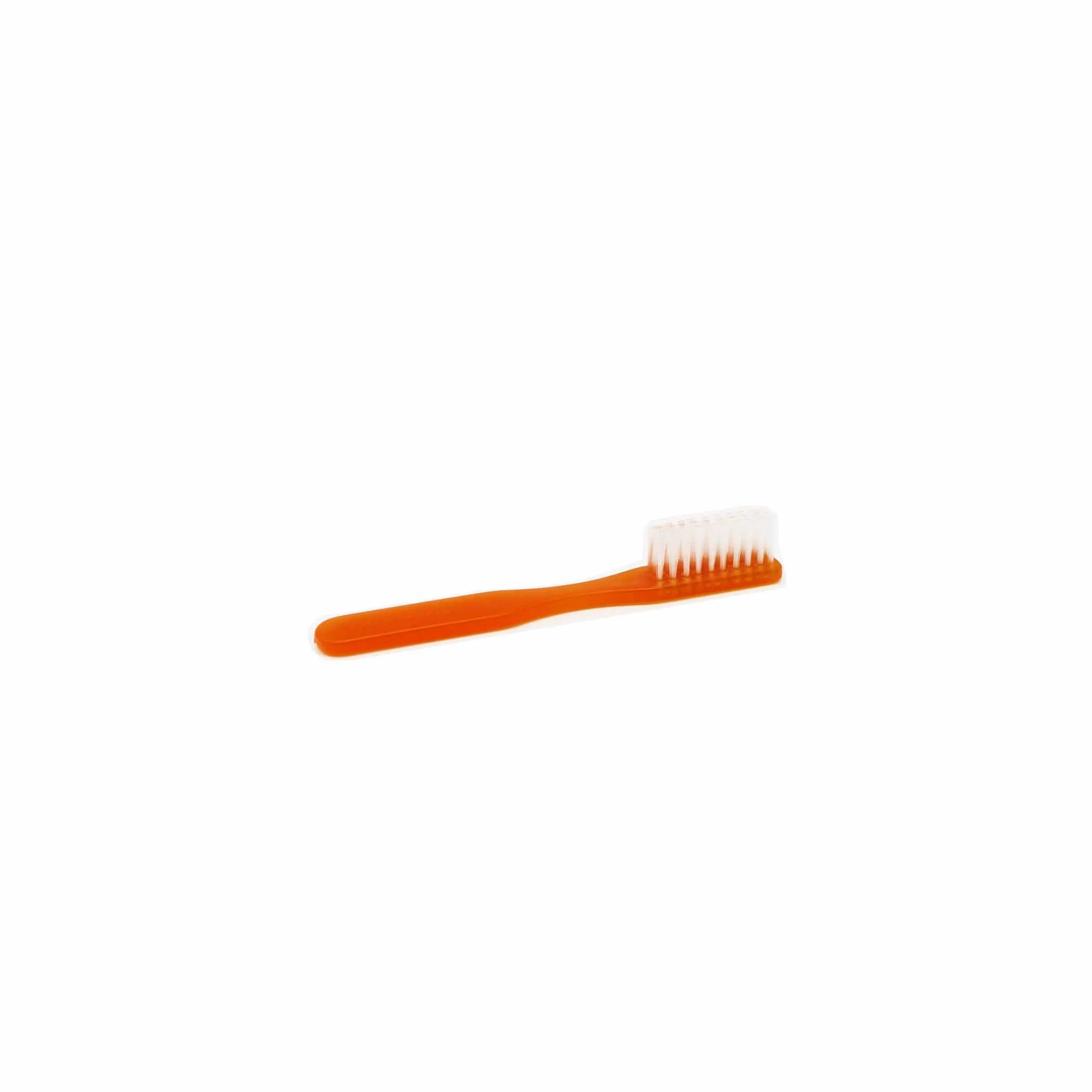 Toothbrush with Short Handle Orange - 4.0" (10 cm)
