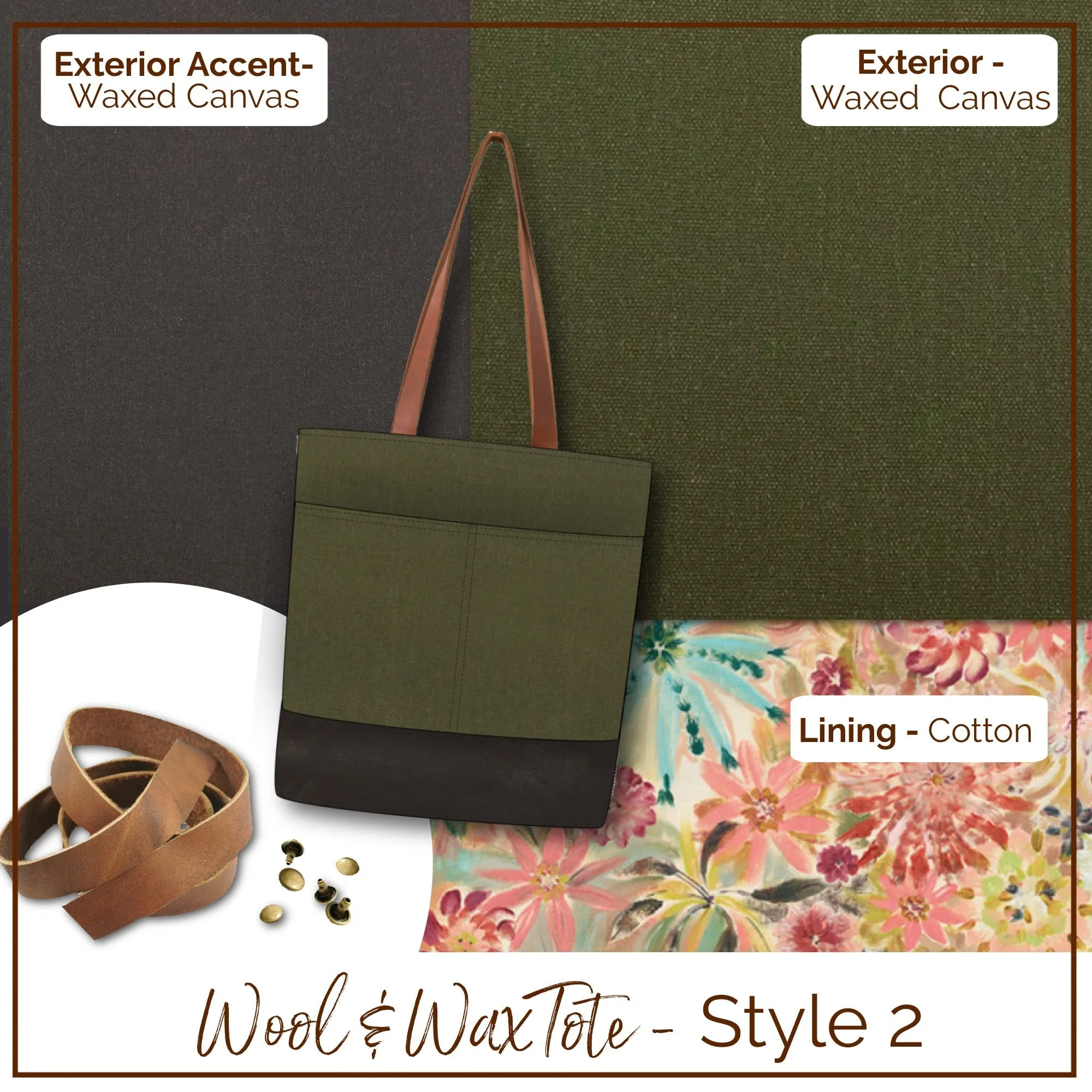 Wool Wax Tote - Bag Making Kit (Pattern NOT Included)