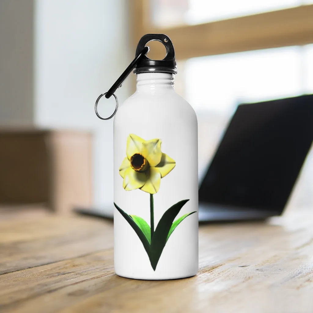 Yellow Flower Stainless Steel Water Bottle